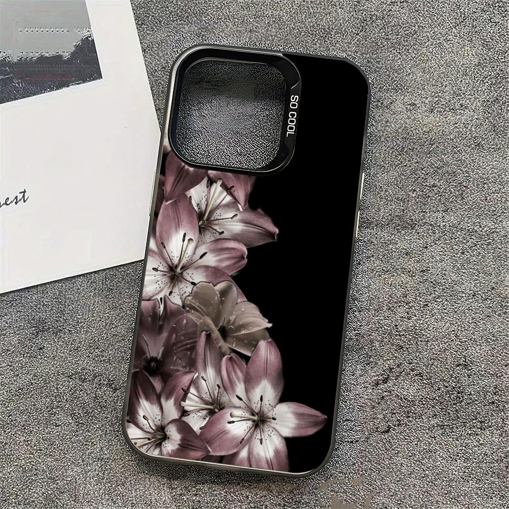 Ретро-чехол для телефона с цветочным узором, подходит для IPhone 17 16 15 E 14 13 12 11 Pro Max 15 Plus 17 Air, ударопрочный, мягкий, жесткий