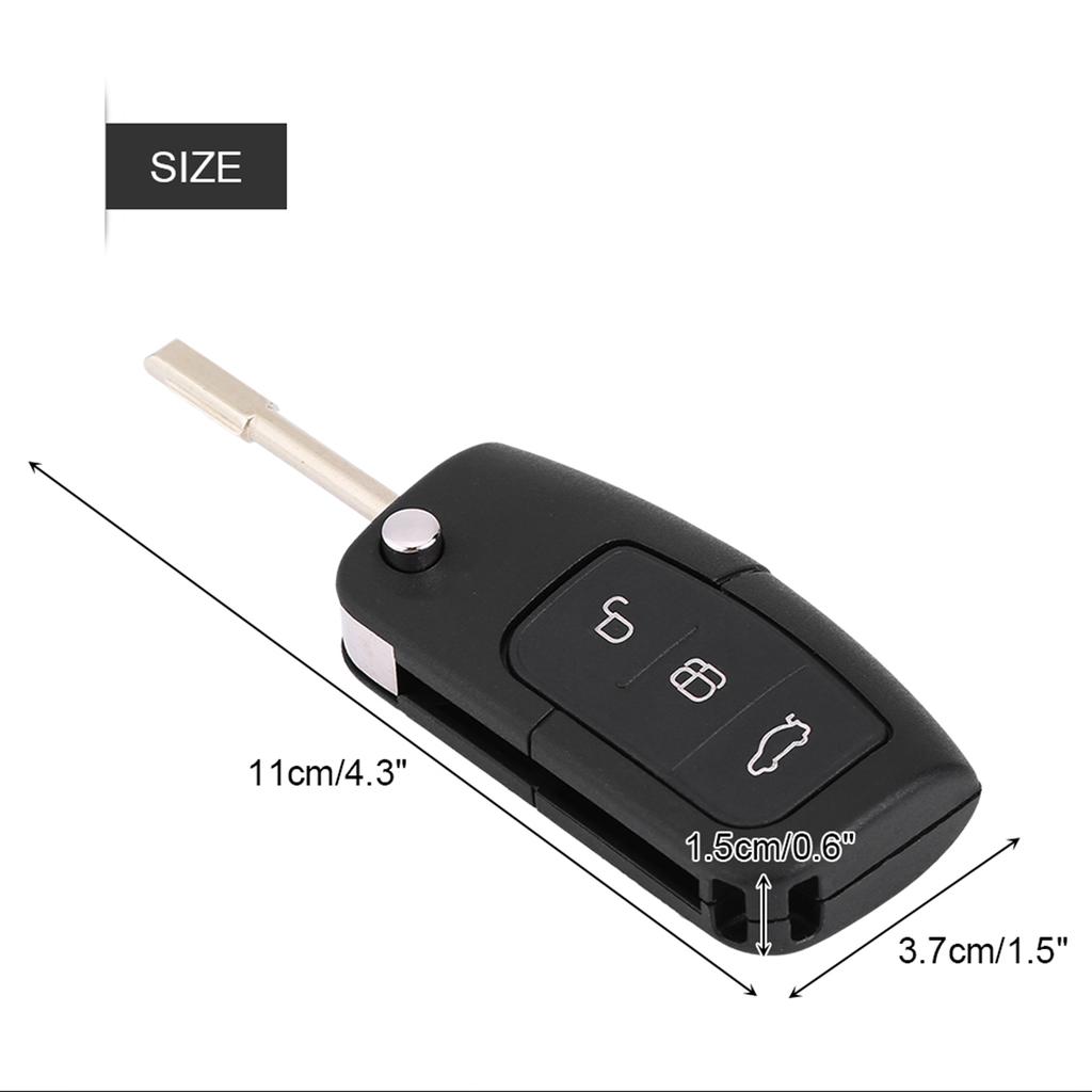 3 Button Remote Key Fob 433MHz with Chip 4D60 for Ford Focus