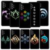 Милый чехол с логотипом Genshin impact для Samsung Galaxy A51 A71 A41 A31 A21S A11 A01 A03S A12 A32 A52 A22 A13 A23 A33 A53 A73 5G