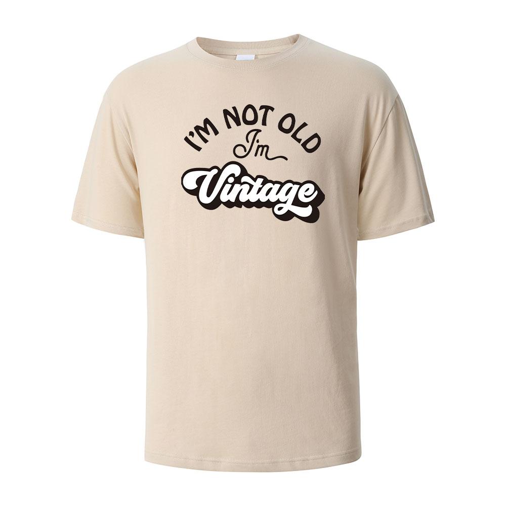 Футболка с принтом «Я не старый», хлопковая, летняя, для мужчин и женщин, 100% хлопок, с круглым вырезом, свободного покроя, с короткими рукавами