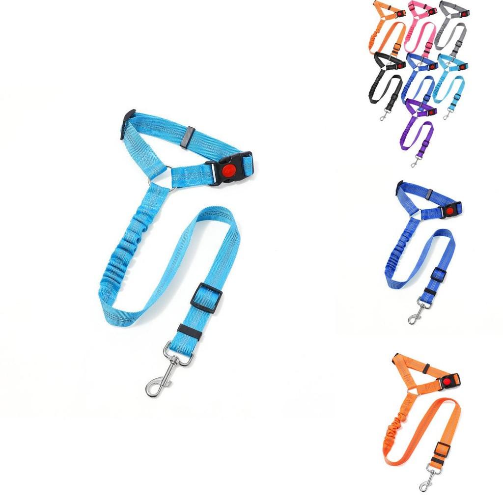 Регулируемая неэластичная шлейка-ограничитель для питомца/собаки для автомобиля с надежной тканью и безопасной петлей для заднего сиденья