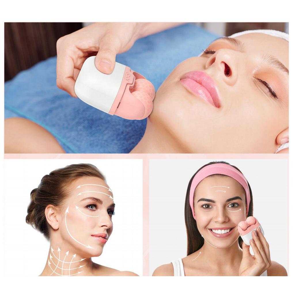 Крутой валик для лица, многоразовый валик для лица с двойной головкой, массажер для глаз и льда, холодный для домашнего использования, женский подарок