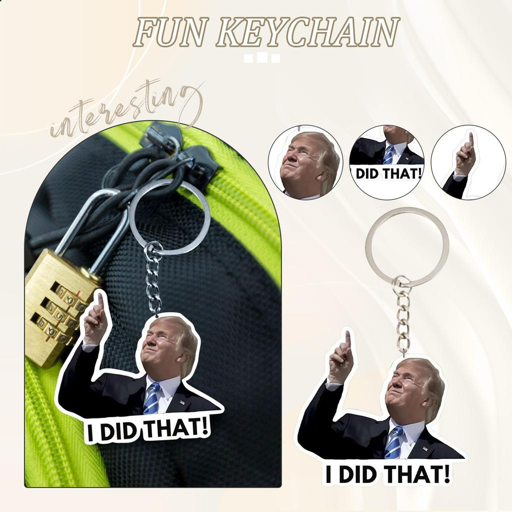 Flag Keychain Bring Back United States Keychain Fun Keychain Key Pendant Key Ring