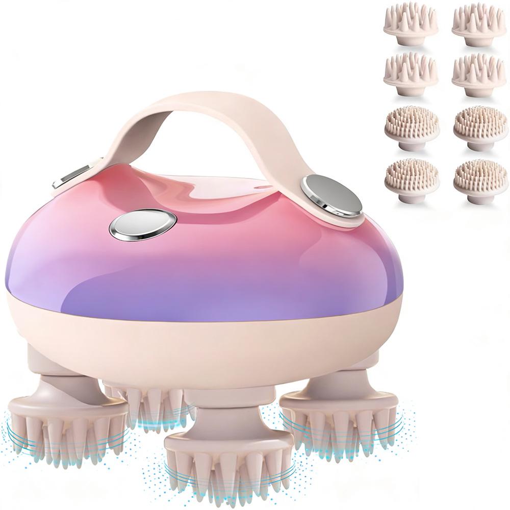 Red Light 12-Claw Scalp Massager for Hair Growth & Relaxation