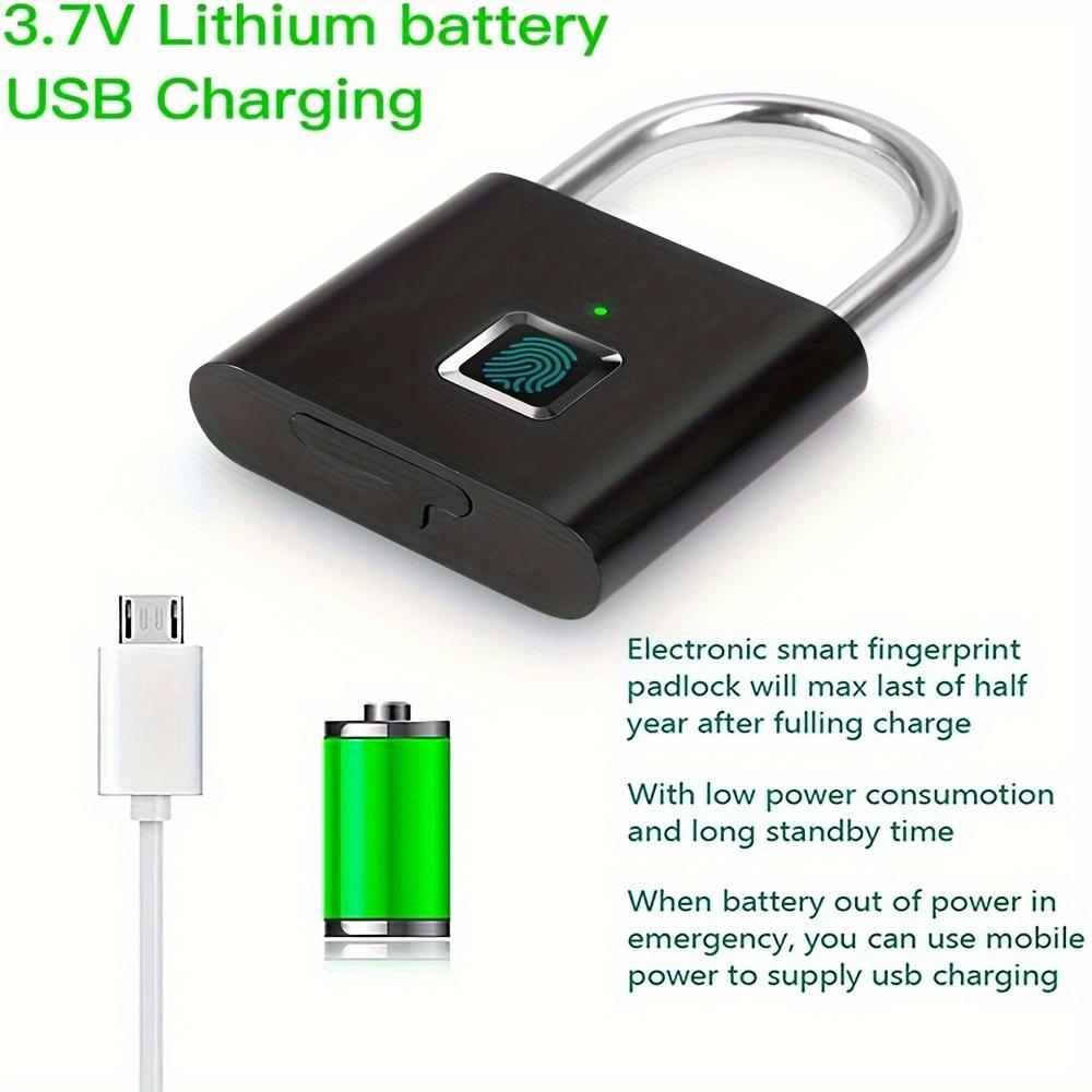 Fingerprint Padlock, Fingerprint Lock, Keyless Biometric Lock For Luggage, Backpack, Backpack, Bicycle, Study Locker, Storage Locker Lock