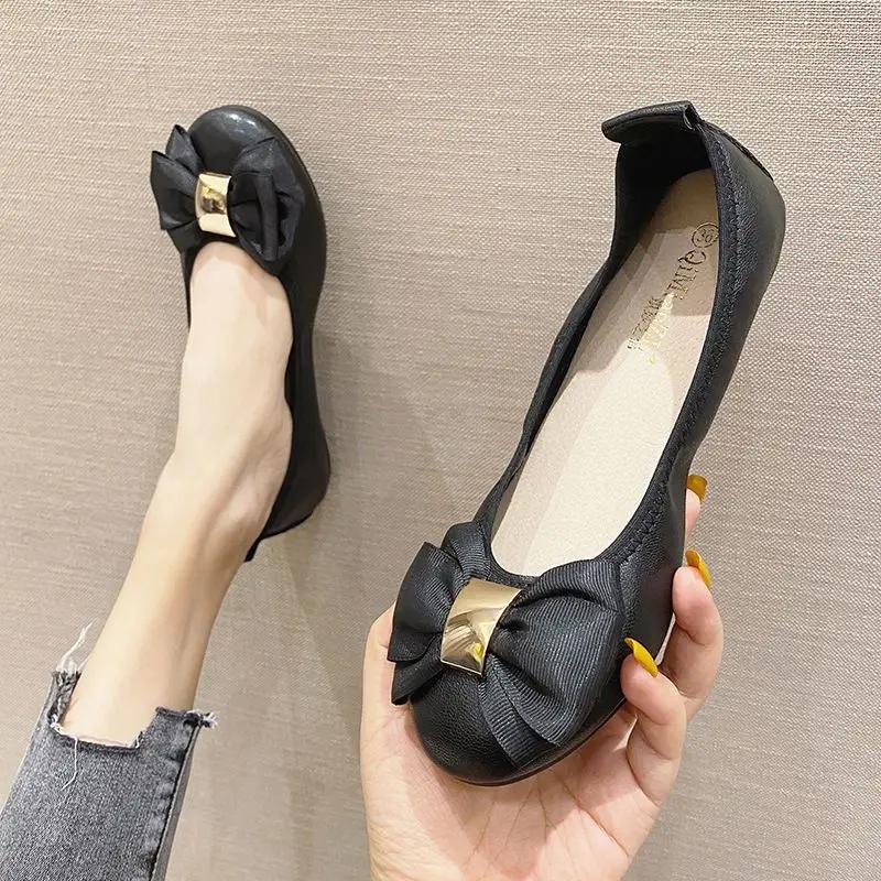 Модные женские балетки Butterfly Knot Ballet Flats Женские туфли из искусственной кожи для девочек Ballerina Ballet Flats Mary Jane Роскошные туфли