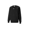 Solid Color Crew Neck Pullover Logo Embroidered Long Sleeve Sweatshirt Men Sweatshirt Black 534365-01