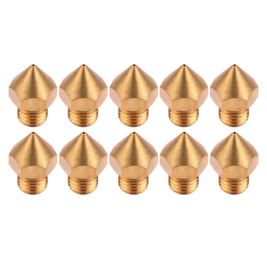 Aibecy 10pcs 3D Printer Extruder Brass Nozzle 0.4mm Printer Hotend Compatible with CR10S Pro 3D