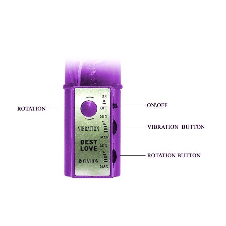 Rotating Vibrator with Clitoral Stimulator - Cute Baby