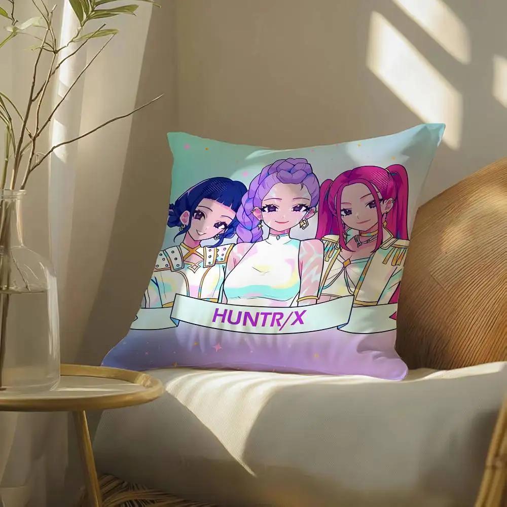 Поп-Фильм K-Pop Охотники на Демонов Наволочка Шелковистая Элегантная Комфорт Диван-Кровать Невидимая Молния Пляжная Наволочка