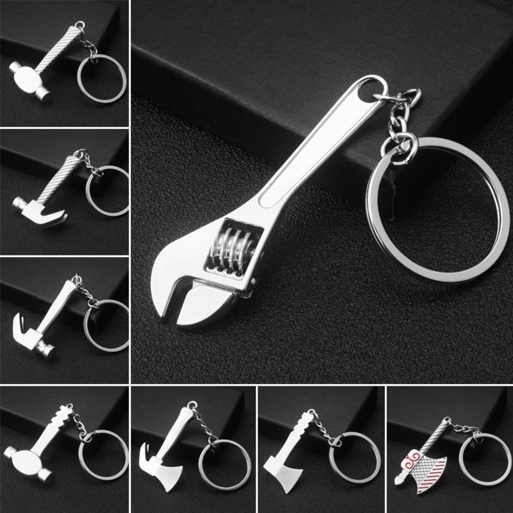 Simulation Mini Caliper Key Chain Movable Wrench Key Chain Screwdriver Tool Pendant Tide Man Car Key Chain Men's Keychains Keyrings