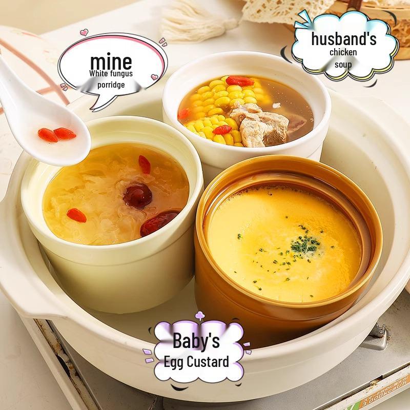 Керамическая пароварка для яиц: Керамическая миска на одну порцию для заварного крема и супа