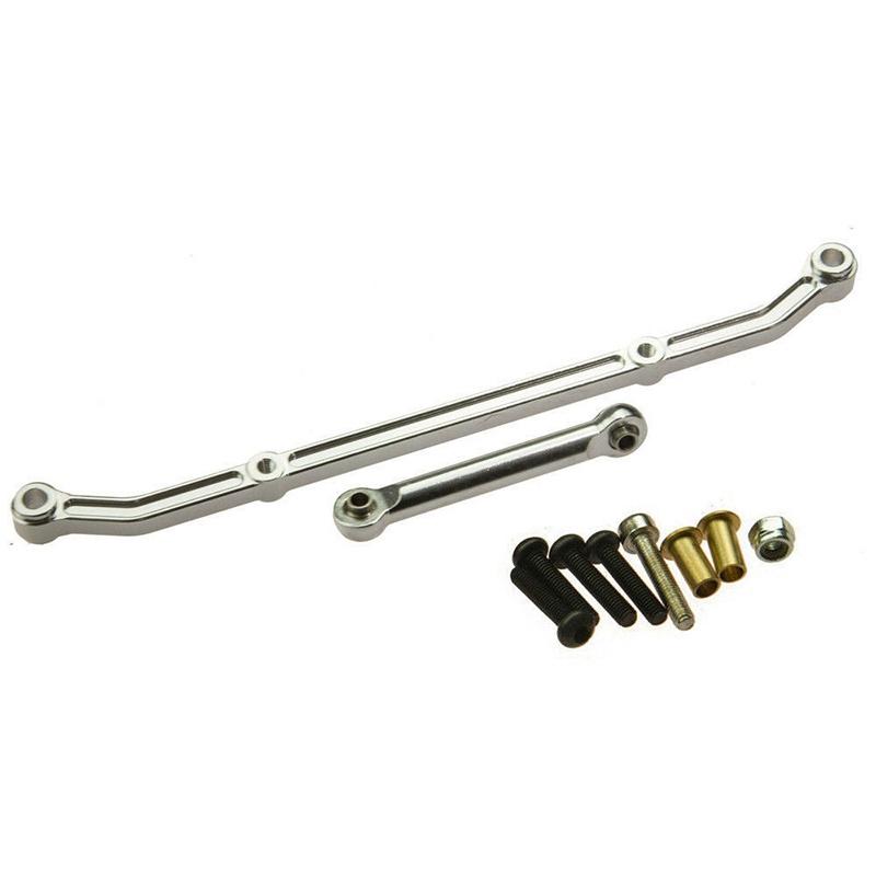 Durable Aluminum Steering Linkage Link Arm Set For 1/10 Rc Rock Crawler Cars Ax10 Scx10