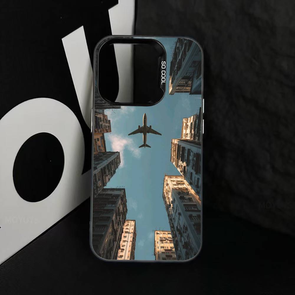 Чехол для телефона в виде самолета для iPhone 17,16,15,14,13,12,11 Plus,Pro Max,XS,Красочный серебристый чехол для телефона Funda Cover