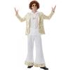 70s Retro Mens Disco Stage Costume Set Halloween Carnival Party Dance Outfit M XL