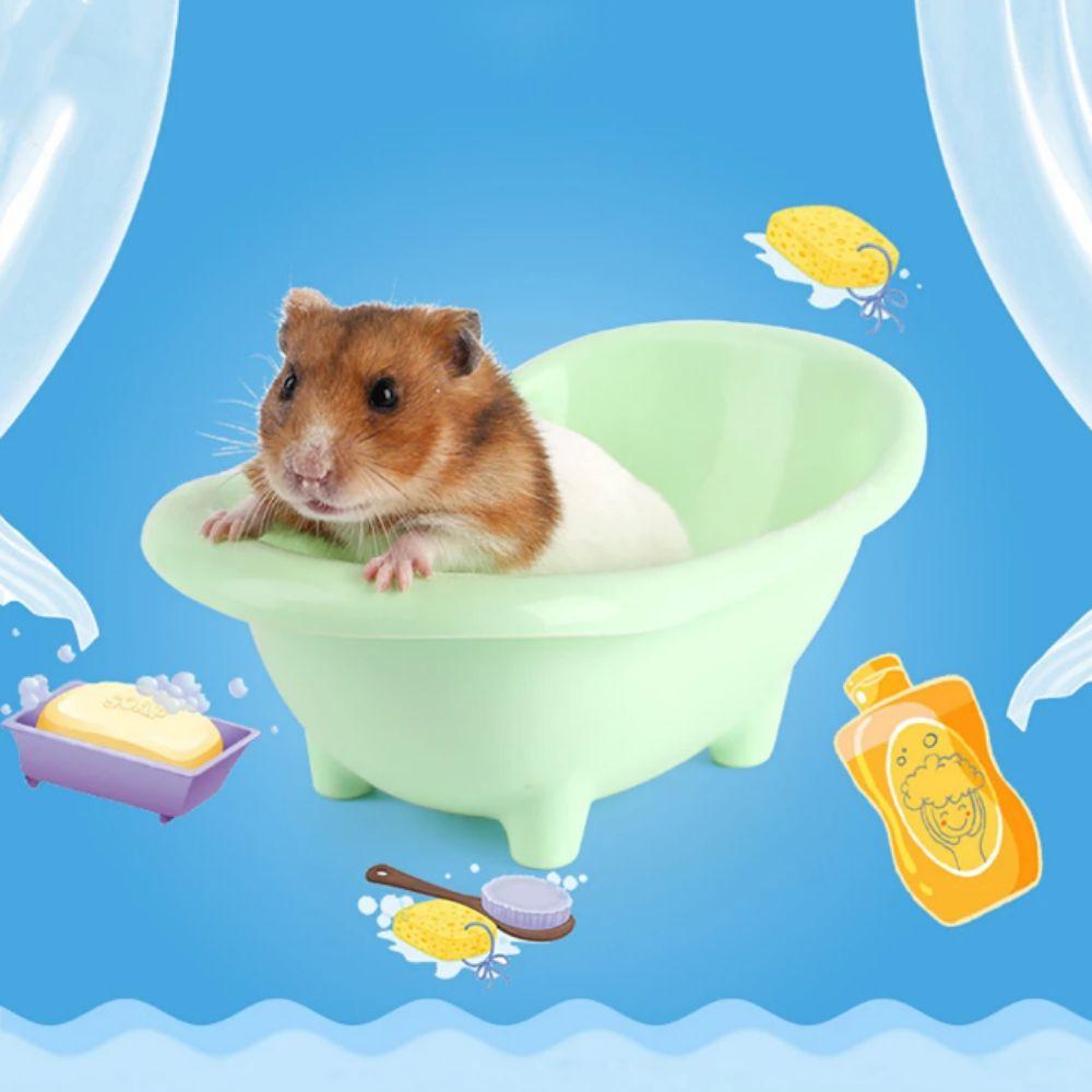 Mini Guinea Bathroom Solid Color Hamster Bathing Sand Room Hamster Bathtub  Playing
