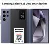 Официальный чехол-книжка S-View Smart Window для оригинального Samsung Galaxy S26 Ultra S25 S24 S23 S22 Роскошная кожаная крышка Карман для карт