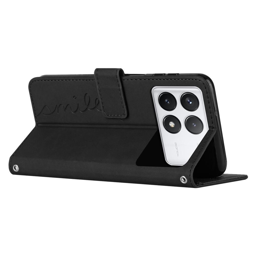 Для Xiaomi Redmi K70E 5G/Poco X6 Pro 5G Чехол-кошелек Магнитный Кожаный на ощупь ПУ кожа+ТПУ Чехол для телефона