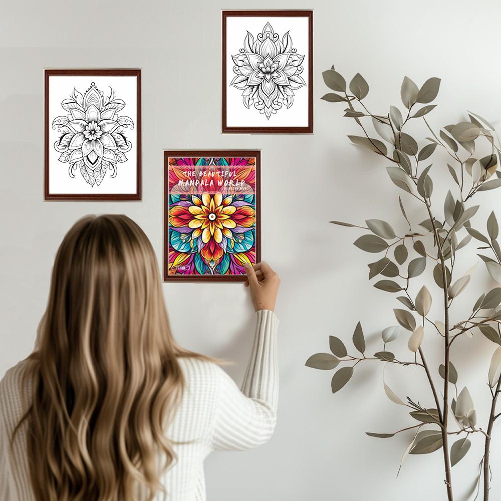 1 шт., Книжка-раскраска для взрослых - 30 различных узоров, 100 г/м², 11,2x8,3 дюйма Снятие стресса, Пасха, День рождения, Подарок на День святого Валентина