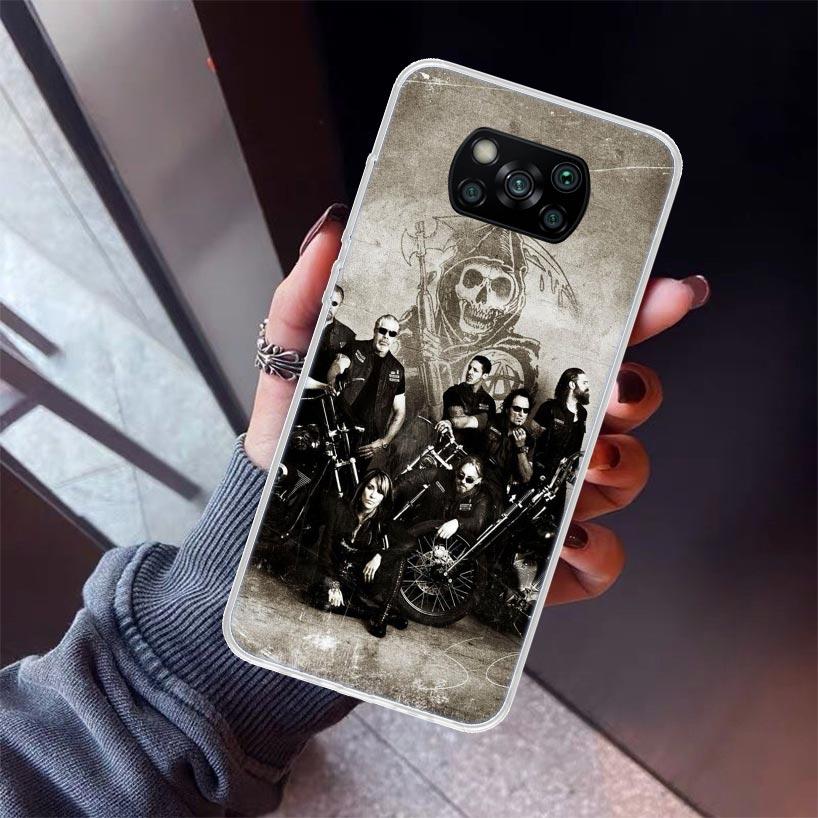 Sons Of Anarchy Eua Tv Phone Case For Xiaomi Poco X5 X6 X7 Pro F7 Ultra M7 Redmi 15C 15 13C 13 12C 12 10 10C 10A 9 9C 9T 9A Cove