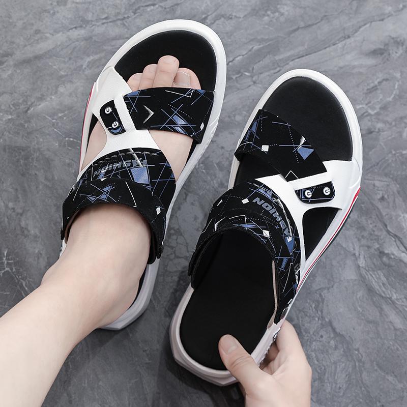 Мужские летние сандалии Мужские летние новые сандалии и шлепанцы на мягкой подошве для улицы Повседневный спортивный тренд Воздушная обувь для мужчин