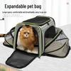 Складная, расширяемая дорожная сумка для питомцев: Большая вместимость, дышащий, портативный дизайн для кошек и собак.