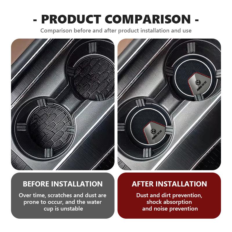 Car Cup Holder Coaster Non-Slip Pad Auto Interior Decor Accessories For BMW E36 E39 E87 E60 E46 E53 E90 F10 F20 F25 F30 X3 X5