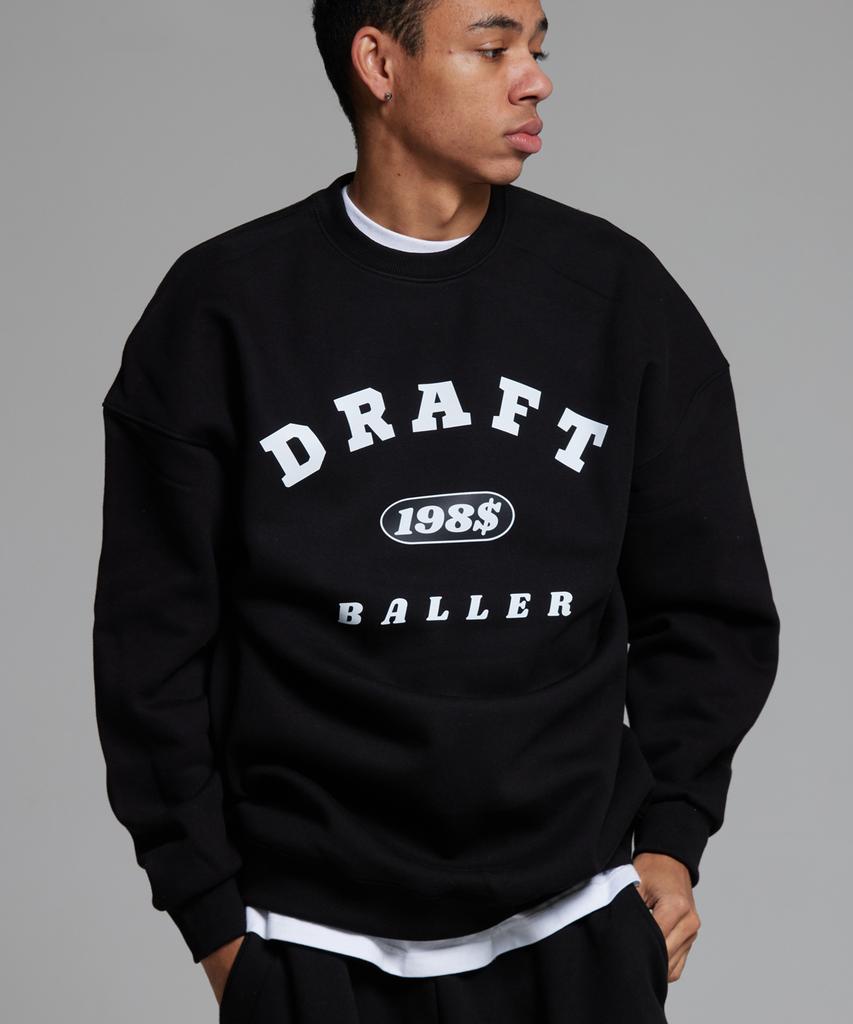 CREAM SODA LAB $198 Худи оверсайз с принтом Arc Baller Черный