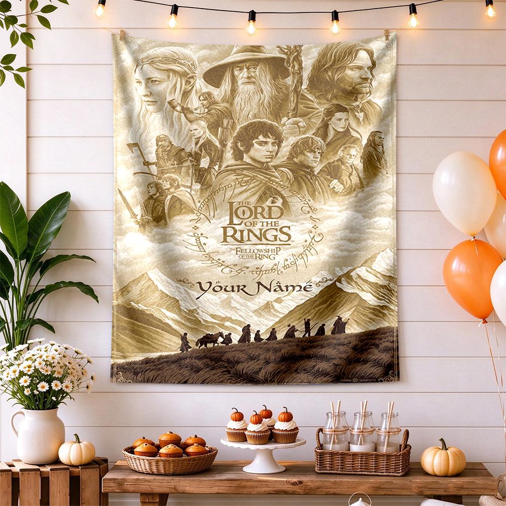 Lord Rings Custom Wall Tapestry Wall Tapestry Easy to Hang Great for Office Wall Multi-purpose for All Occasions Gifts For Family Or Friends