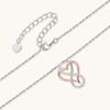 Silvere Glam Стильное и элегантное ожерелье с муассанитом в форме сердца, Высококлассная серебряная подвеска, Новая цепочка на ключицу из розового золота