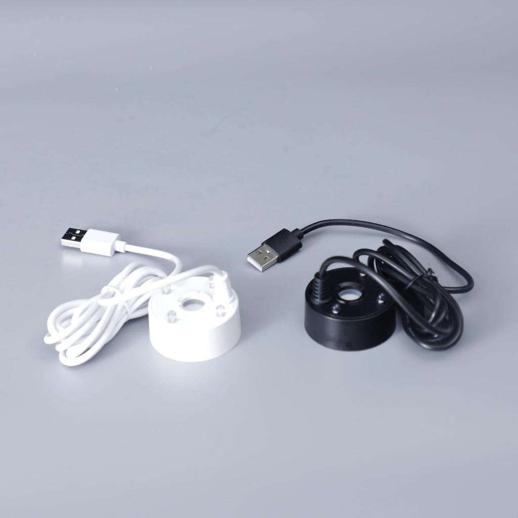 5V USB Ultrasonic Rockery Bonsai Humidifier with 4 Lights and 20mm Large Mist Atomizer.