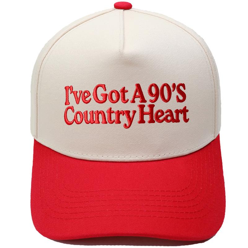 I've Got A'S Country Heart Truck Driver Hat Embroidery Color Matching Baseball Hat Men's and Women's