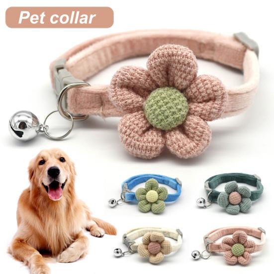 Ошейник для домашних животных с мультяшным цветком, праздничный наряд, нежный для кожи, красивый котенок, собака