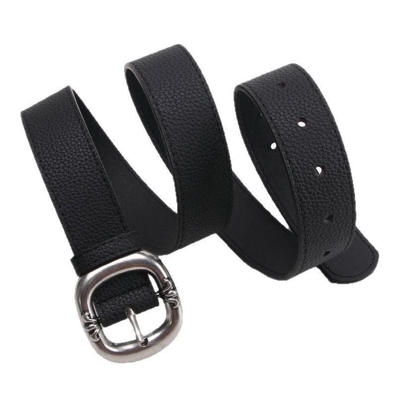 Leather Pattern Leopard Belt With Electroplated Buckle For Women Casual