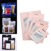 20Pcs Clear Window Zip Lock Bags Zipper Pouches Matte Aluminum Foil Reusable Waterproof Plastic