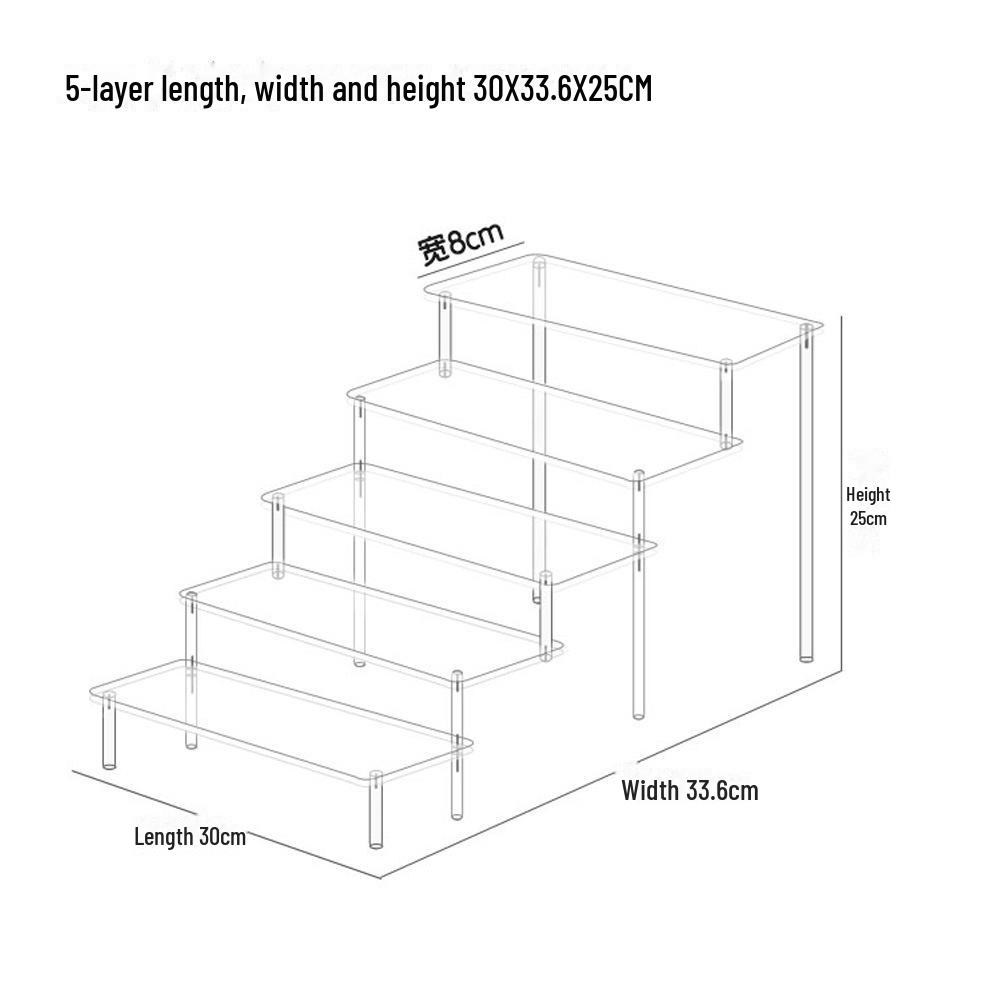 Акриловая многослойная ступенчатая стойка для коллекционных предметов Pop Mart Blind Box