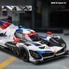 1/24 BMW M Hybrid V8 Super Racing Металлическая модель автомобиля Звук и свет Детская игрушка Коллекционная вещь Подарок на день рождения