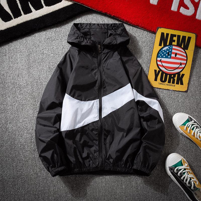 Мужская куртка от солнца в корейском стиле - Повседневная, простая и стильная с принтованным логотипом