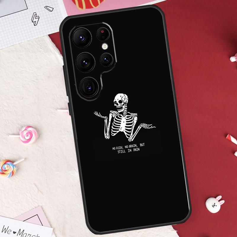 Арт-кейс "Скелет" для Samsung Galaxy S26 Ultra S23 S22 S21 S20 S24 S25 Ultra S10 Plus S25 FE Защитный чехол