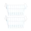2 Freezer Storage Baskets Pantry Rack Basket Large Refrigerator Wire
