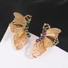 New European and American Dark Hollow Butterfly Rose Earrings with Cold Style Gothic Earrings