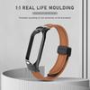 Для Mi Band 7 магнитная пряжка, ремешок из натуральной кожи + металлический корпус для часов для Xiaomi Smart Band 8/Band 7/Band 6/5/4/3, сменный браслет