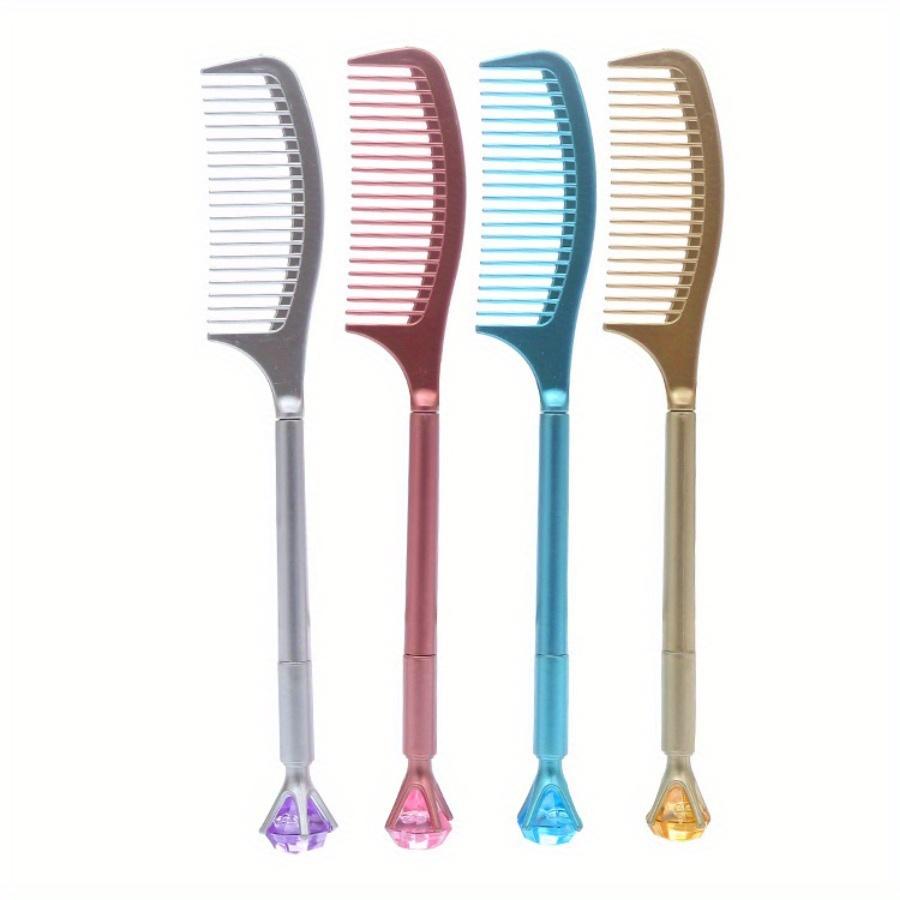 10 шт. 0,5 мм высококачественная гелевая ручка в форме расчески с имитацией бриллианта, симпатичная канцелярская ручка, офисные принадлежности игла-трубка ручка для подписи