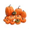 12 Pieces Orange Fall Artificial Pumpkins Decoration Stackable Assorted Size for Indoor Outdoor