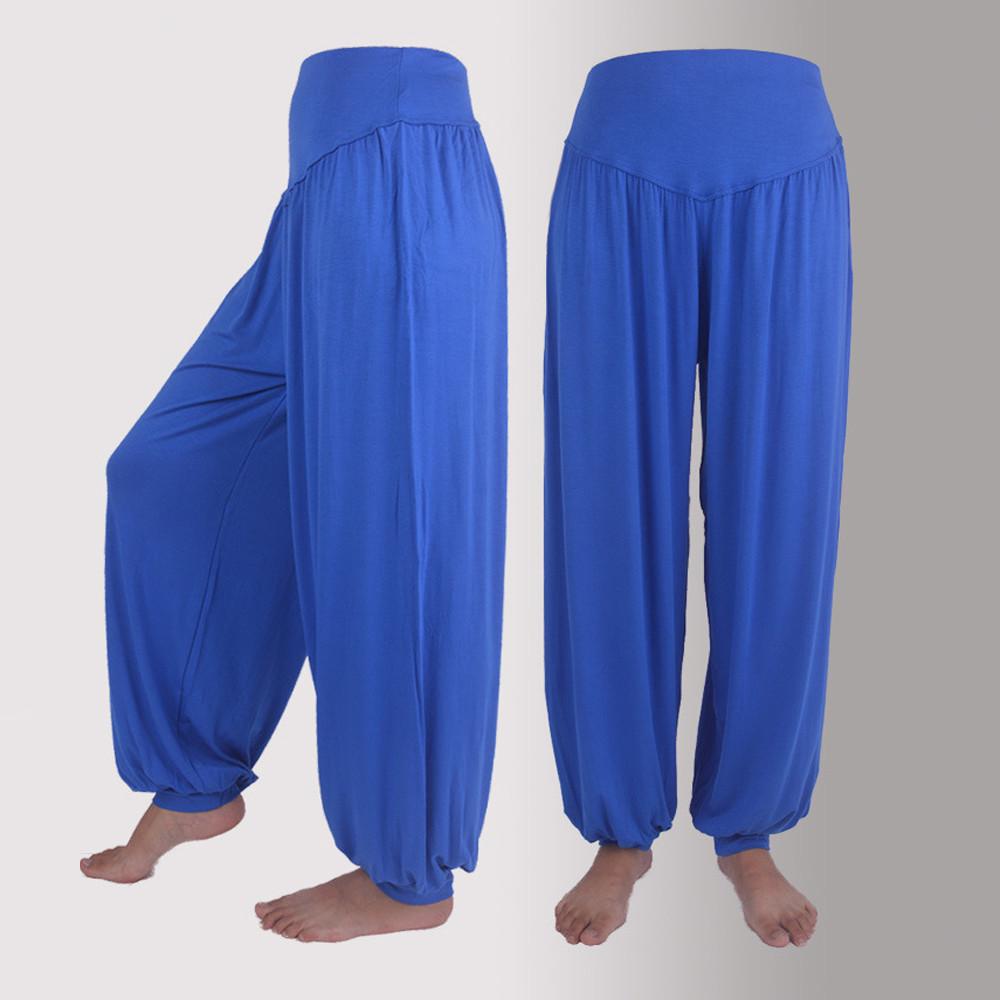 Plus Size Womens Elastic Loose Casual Modal Cotton Soft Yoga Sports Dance Harem Pants