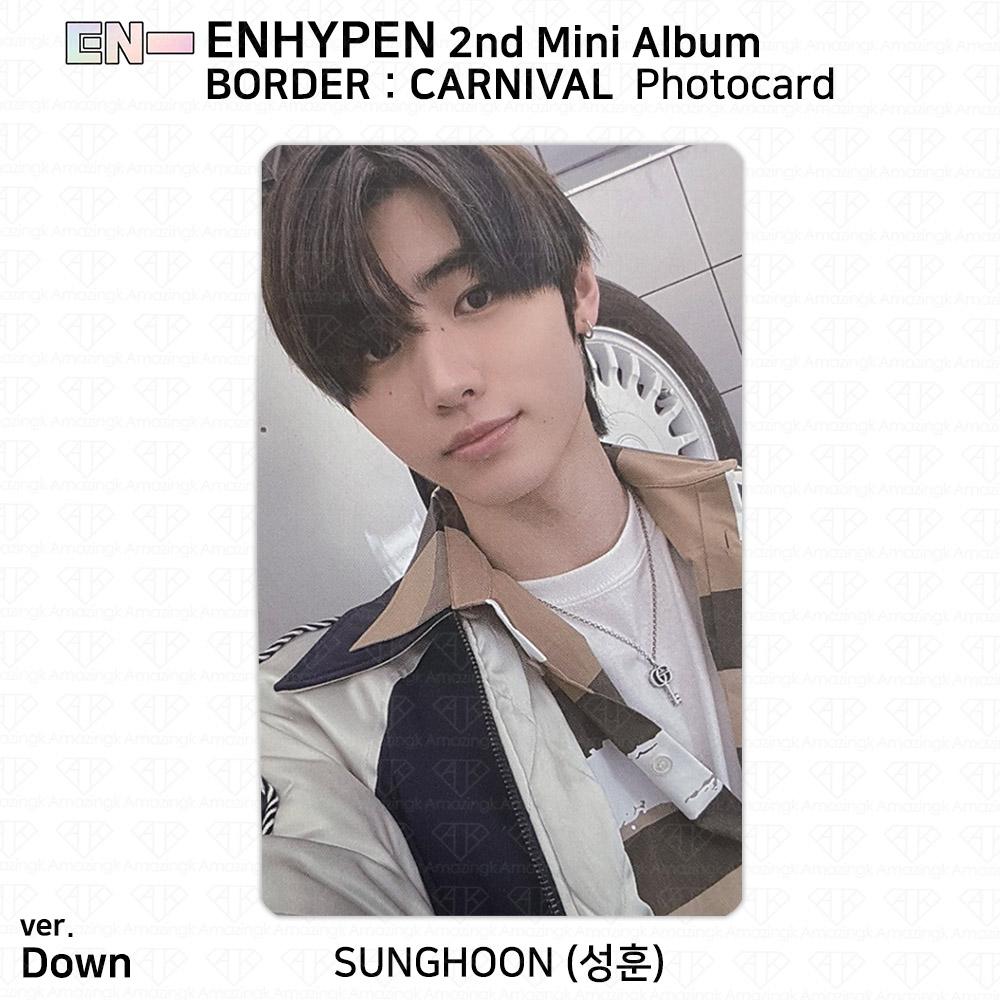 ENHYPEN 2-й мини-альбом Border Carnival, официальная фотокарточка Up Hype Down Ver. KPOP