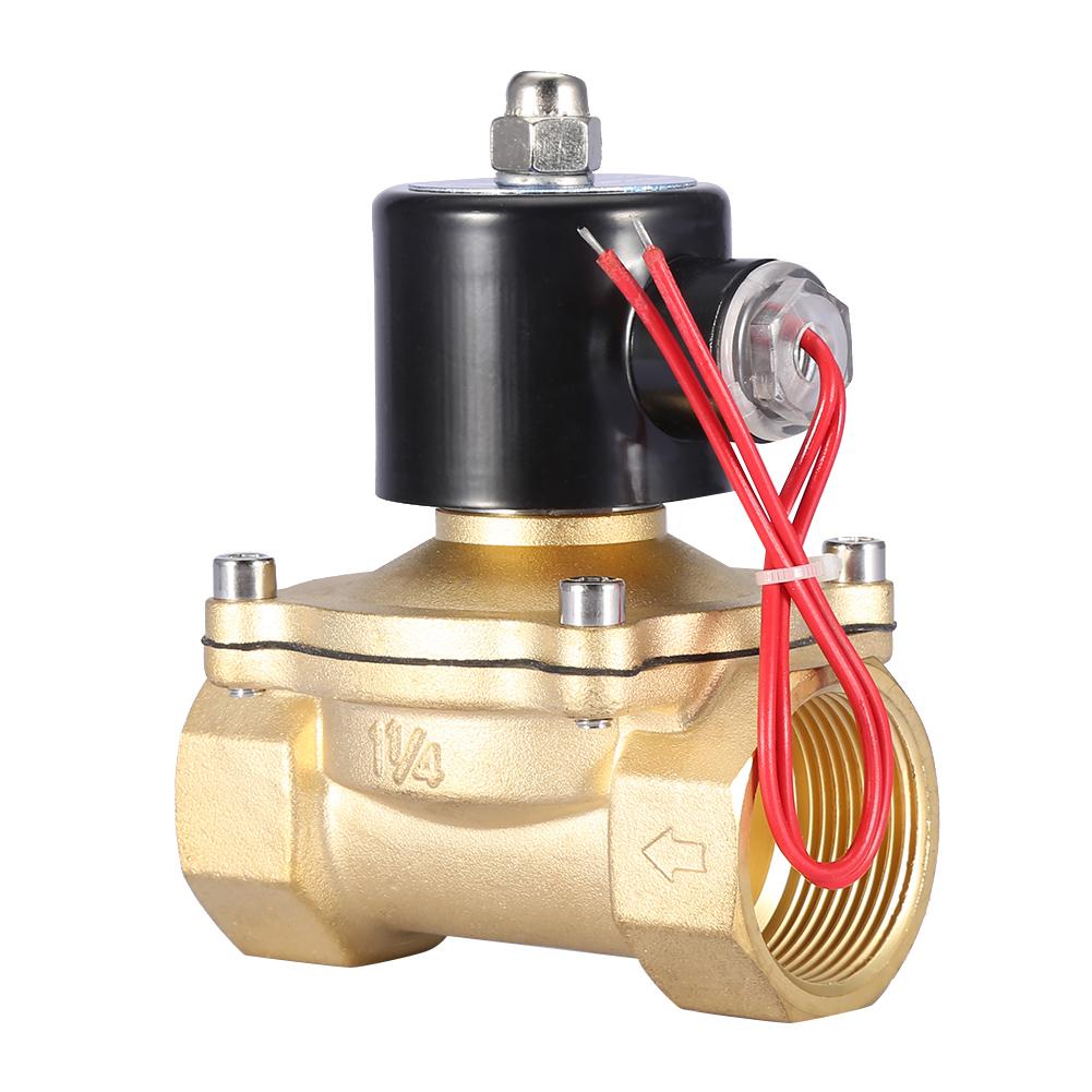 DN32 нормально закрытый 2-позиционный 2-ходовой электромагнитный соленоидный клапан переменного тока 220 В 114