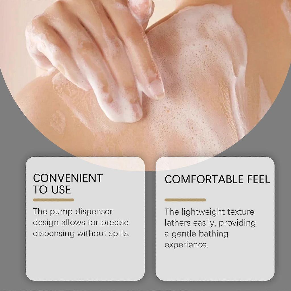Jaysuing Shower Gel Daily Gentle Moisturizing Body Skin Light Foam Moisturizing Shower Gel