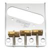 Wilkinson WTB Telecaster Bridge with String Length Compensation, 3-Way Brass Saddles, for TL-Type Electric Guitars, Chrome