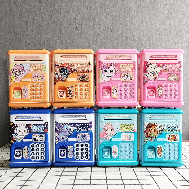 Fingerprint Money Jar Piggy Bank – Automatic Rolling, Password Safe, Music Toy for Children